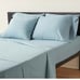 4-Piece Bed Sheet Set with Extra Pillowcases, King, Spa Blue, Solid