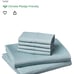 4-Piece Bed Sheet Set with Extra Pillowcases, King, Spa Blue, Solid