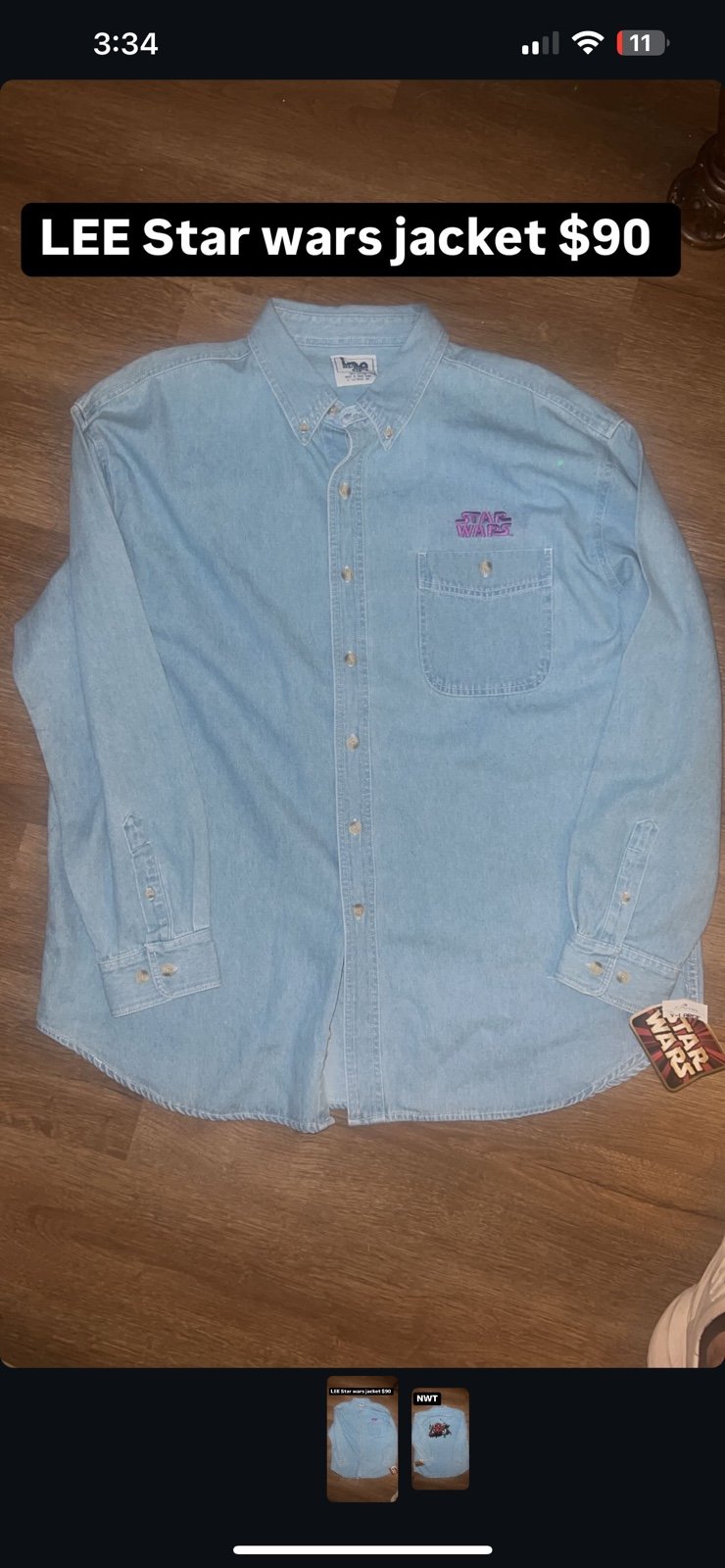 Lee jeans, denim Star Wars jacket