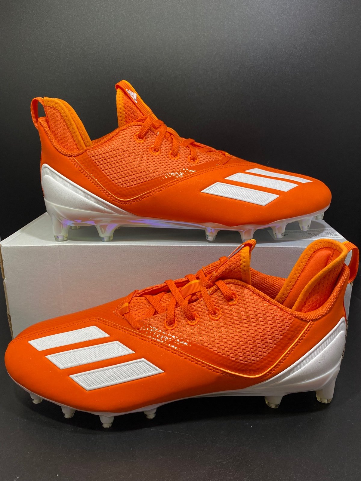 Adidas Adizero Scorch 2 SM Orange White Football Cleats Men's Size 11 GZ0405 NEW