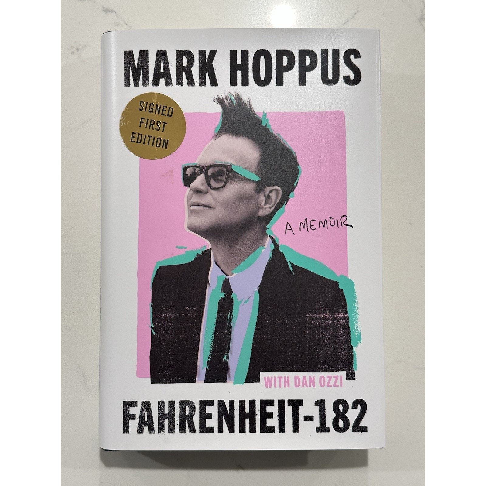 Autographed Mark Hoppus Signed Book Fahrenheit-182 A Memoir Blink 182 #1