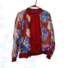 Adidas FARM RIO Originals Chita Floral Womens Track Jacket Logo Red Brazil Small