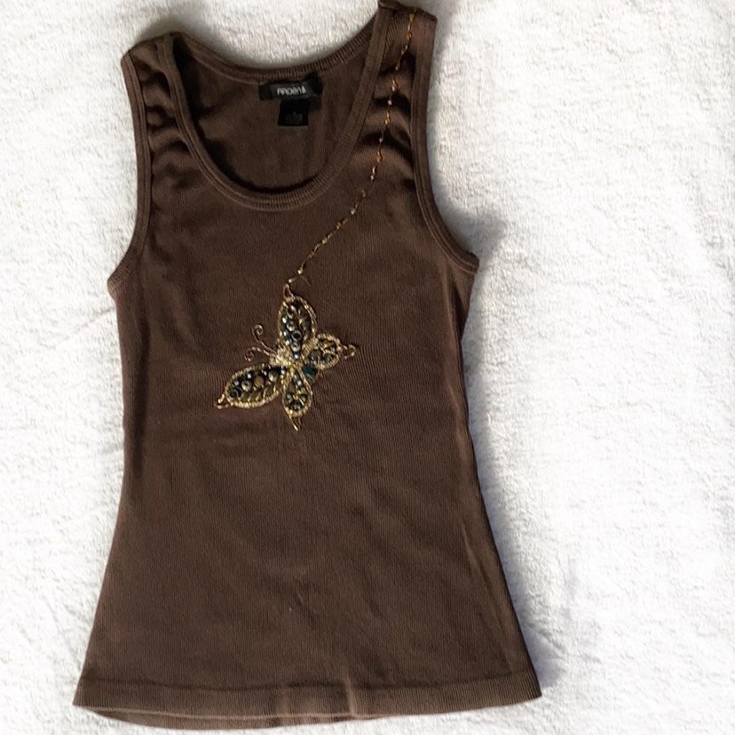 Monogram Bejeweled Tank Top - Arden B