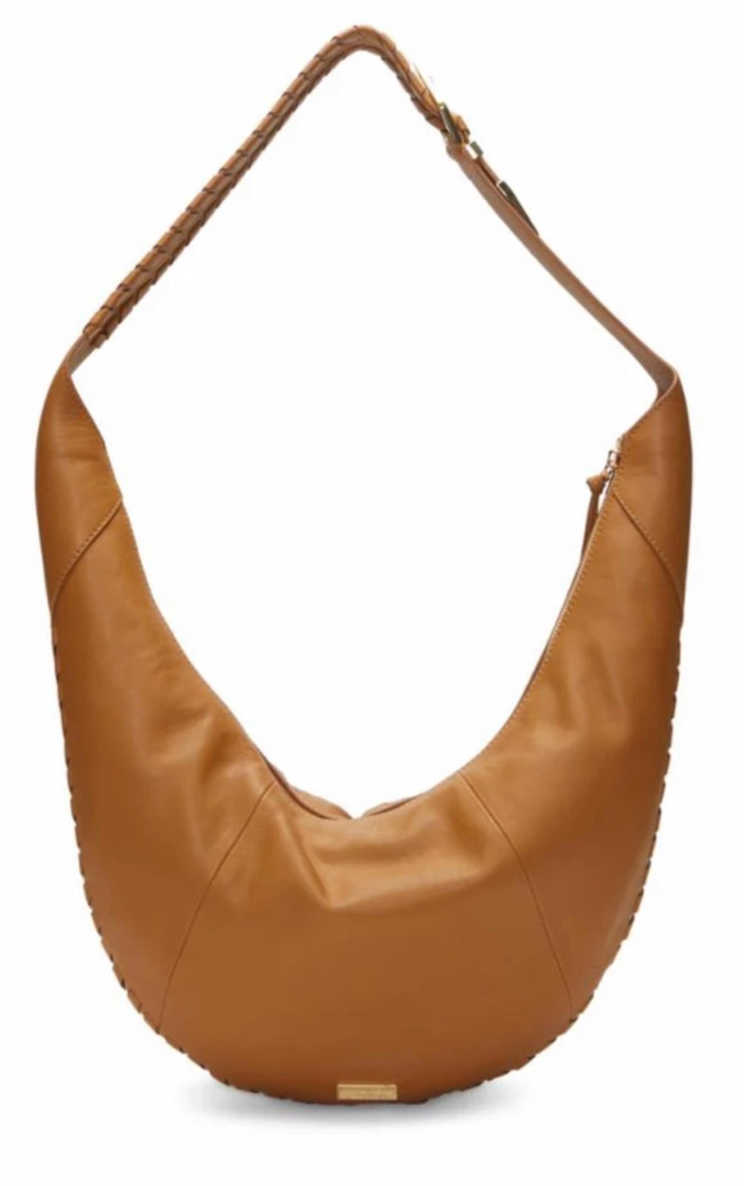 Vince Camuto Clarq Leather Shoulder Bag MSRP $248 New Without Tag Aged Rum Color