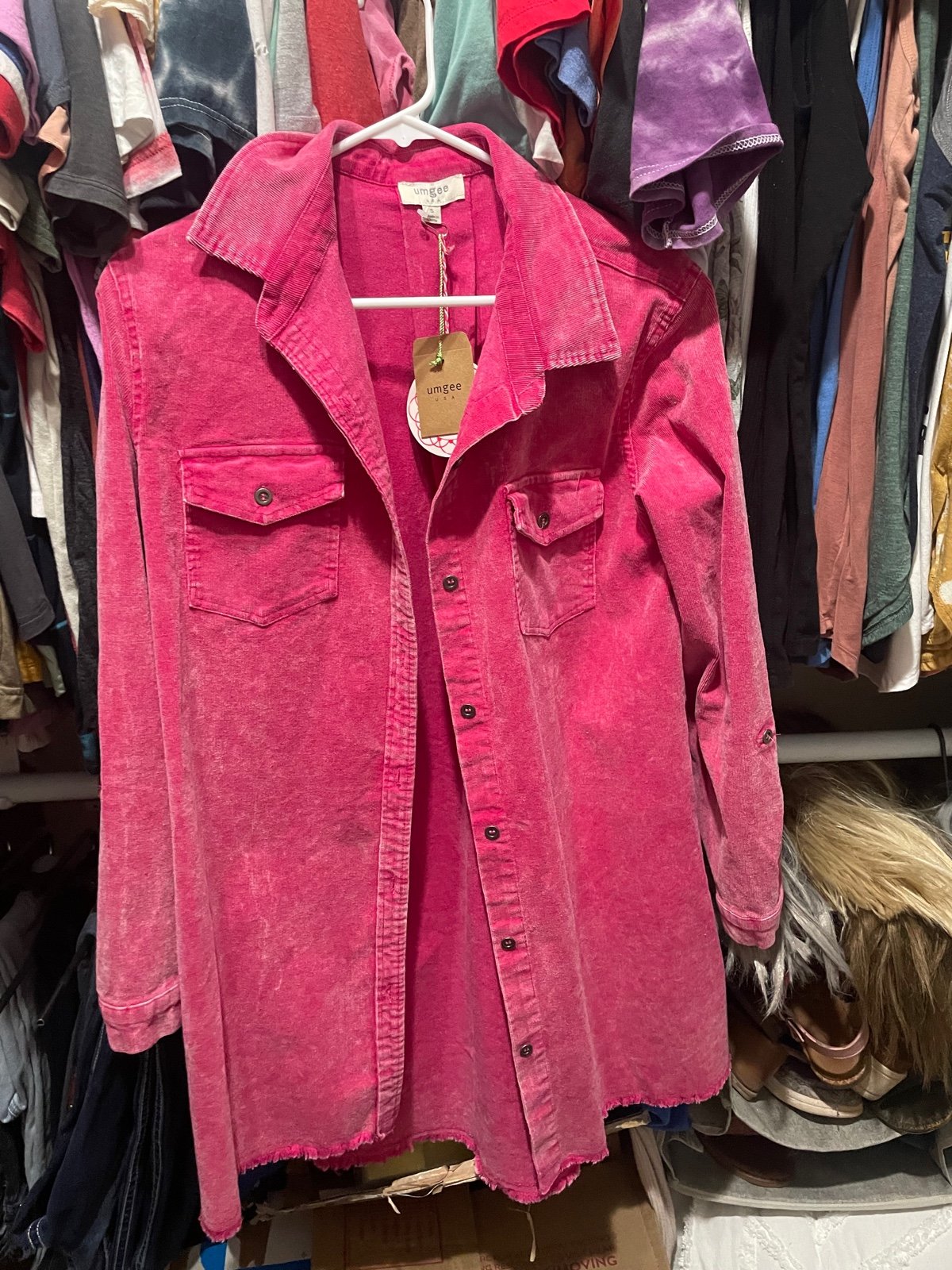 Pink Corduroy Dress
