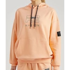 P.E Nation Endurance Sweatshirt Hoodie in Pastel Peach Casual Logo Women's L