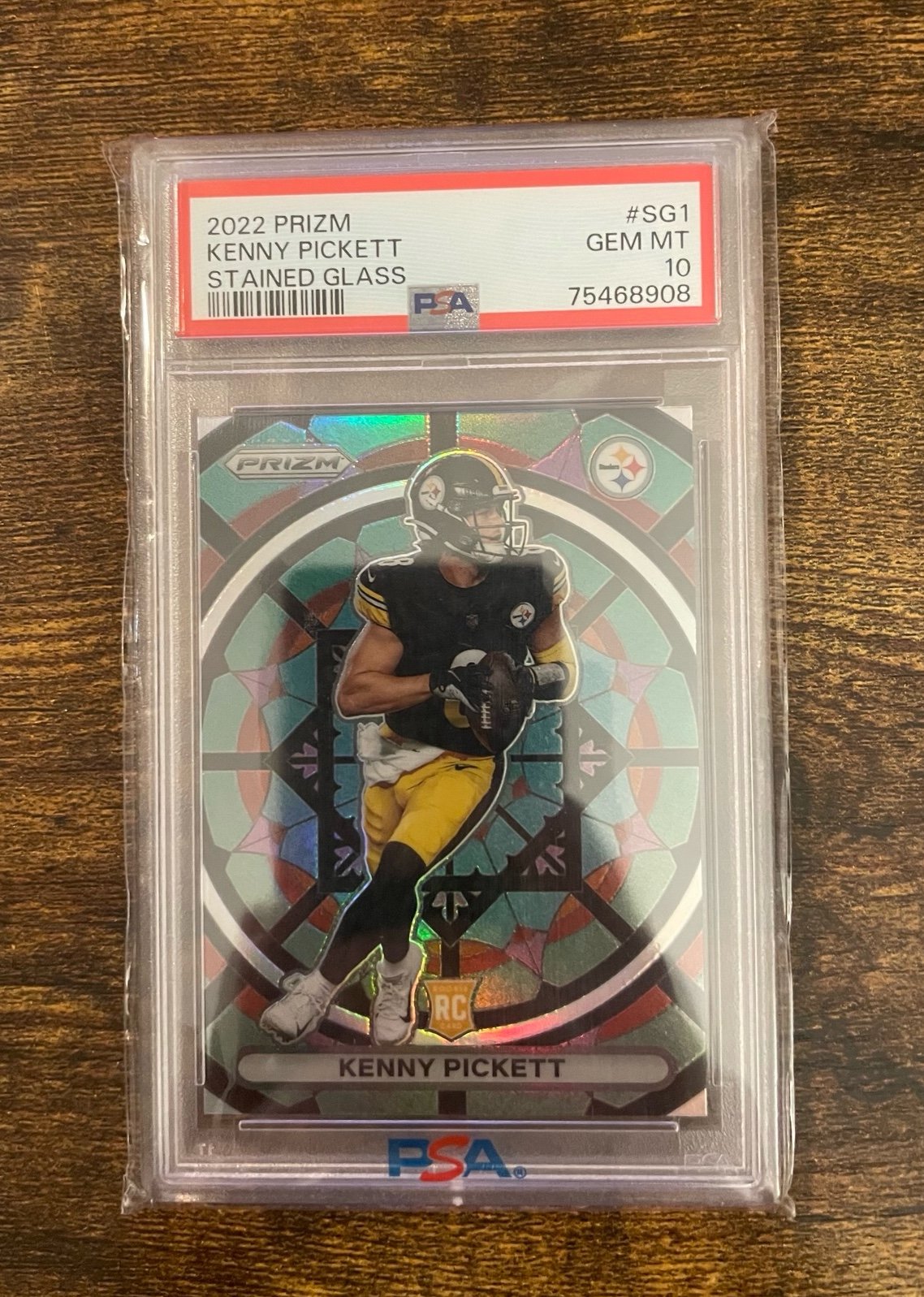 2022 Panini Prizm Kenny Pickett Stained Glass Rookie CASE HIT PSA 10 GEM
