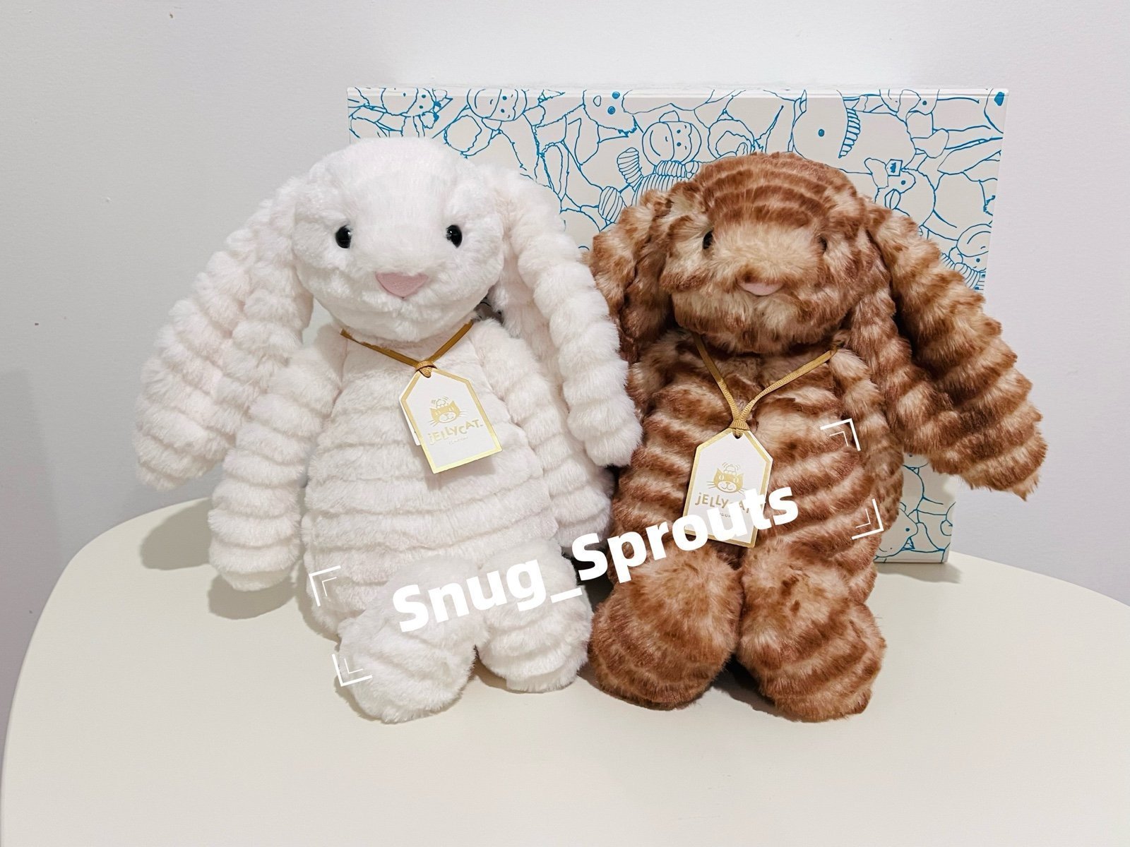 Authentic Jellycat Bashful Luxe Bunny Juniper & Nimbus bundle NWT