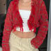 Red shrug Cropped Cardigan