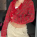 Red shrug Cropped Cardigan