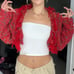 Red shrug Cropped Cardigan