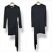 Badgley Mischka Belle Harley Crepe Fringe Crew Neck Long Sleeve Sheath Dress 4