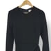 Badgley Mischka Belle Harley Crepe Fringe Crew Neck Long Sleeve Sheath Dress 4