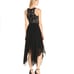 Aidan Mattox Handkerchief Dress Black Lace Nude Sleeveless Women's Size 6