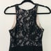 Aidan Mattox Handkerchief Dress Black Lace Nude Sleeveless Women's Size 6