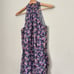 Veronica Beard Leila Floral Print Silk Midi Halter Handkerchief Hem Dress