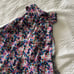 Veronica Beard Leila Floral Print Silk Midi Halter Handkerchief Hem Dress