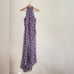 Veronica Beard Leila Floral Print Silk Midi Halter Handkerchief Hem Dress