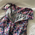 Veronica Beard Leila Floral Print Silk Midi Halter Handkerchief Hem Dress