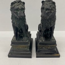 Vintage Rare Marshall Field's Chicago Lion Bookends
