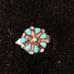 Native American Navajo Petit Point Cluster Flower Ring Sz 7