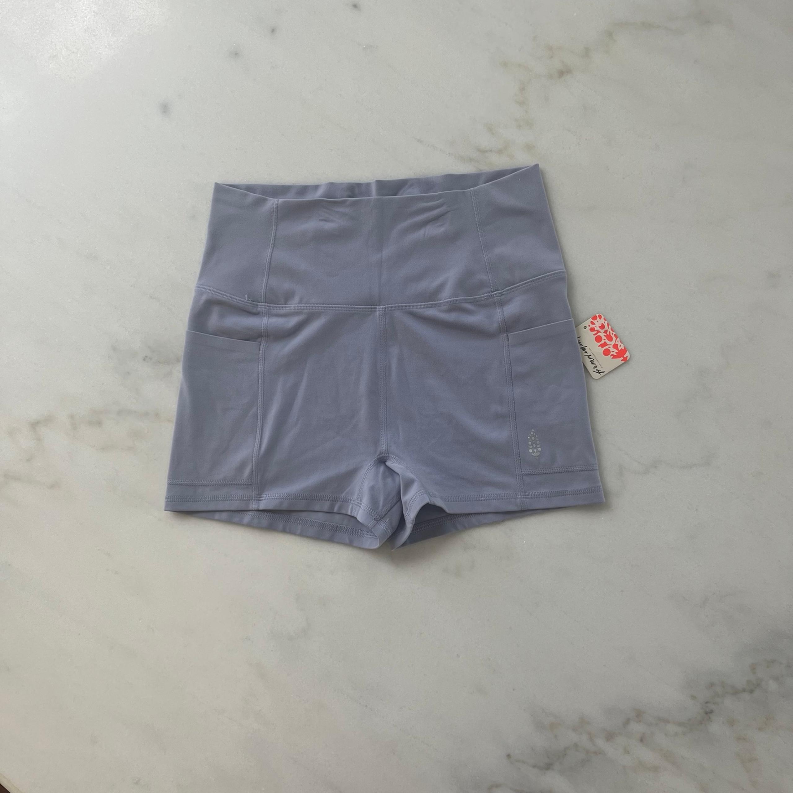 Free people blue bike Shorts nwt