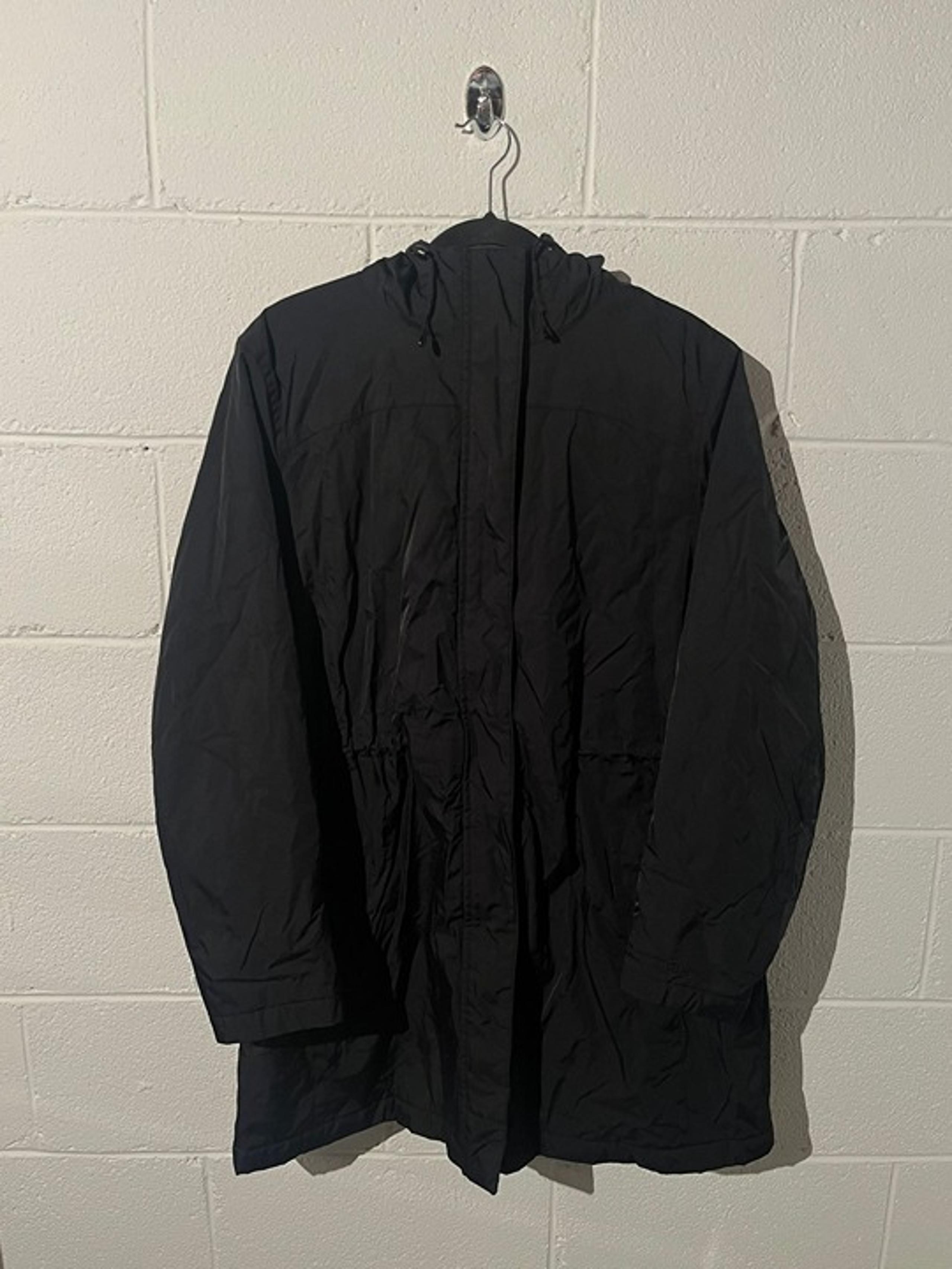 L.L Bean Long coat jacket trench nylon sherpa lined black women size XL