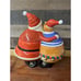 Santa & Reindeer Drinking Holiday Cheer Funny Cookie Jar 12”