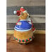 Santa & Reindeer Drinking Holiday Cheer Funny Cookie Jar 12”