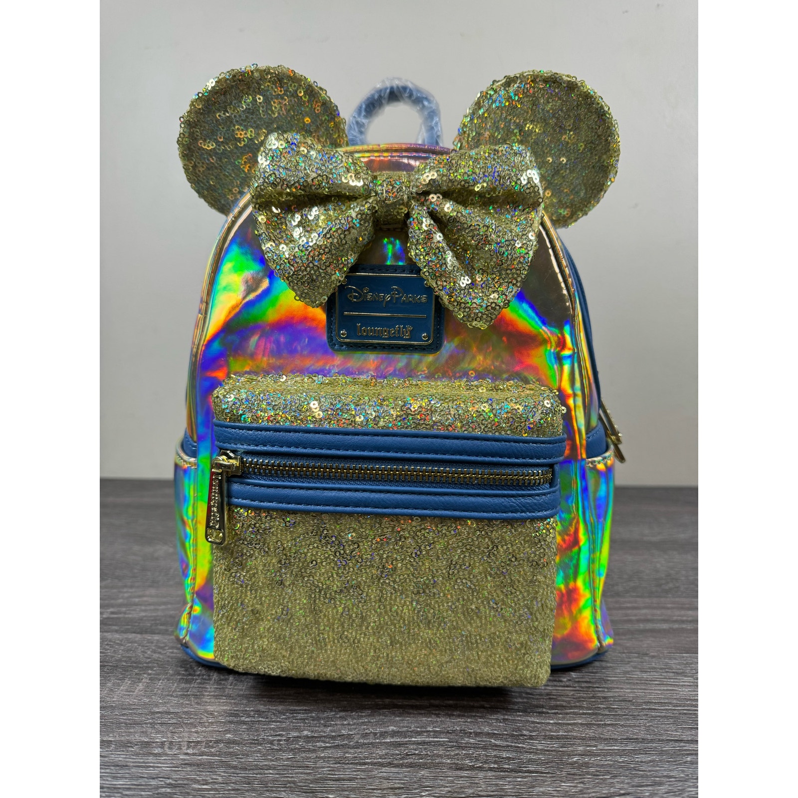 Disney Parks 50th Anniversary Minnie EARidescent Shimmer Loungefly Mini Backpack