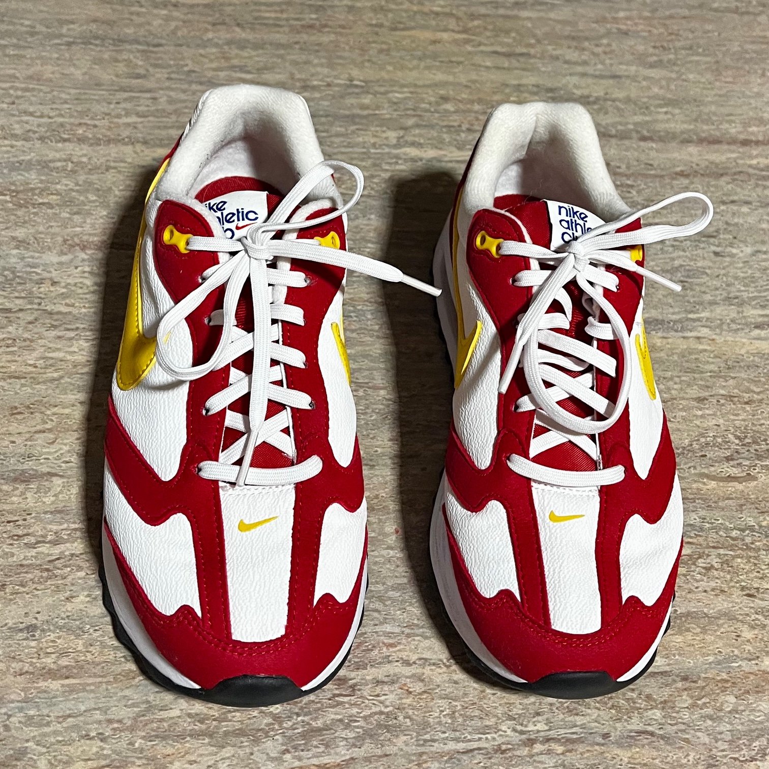 Nike Air Max Dawn DQ8595-600 red and white sneakers