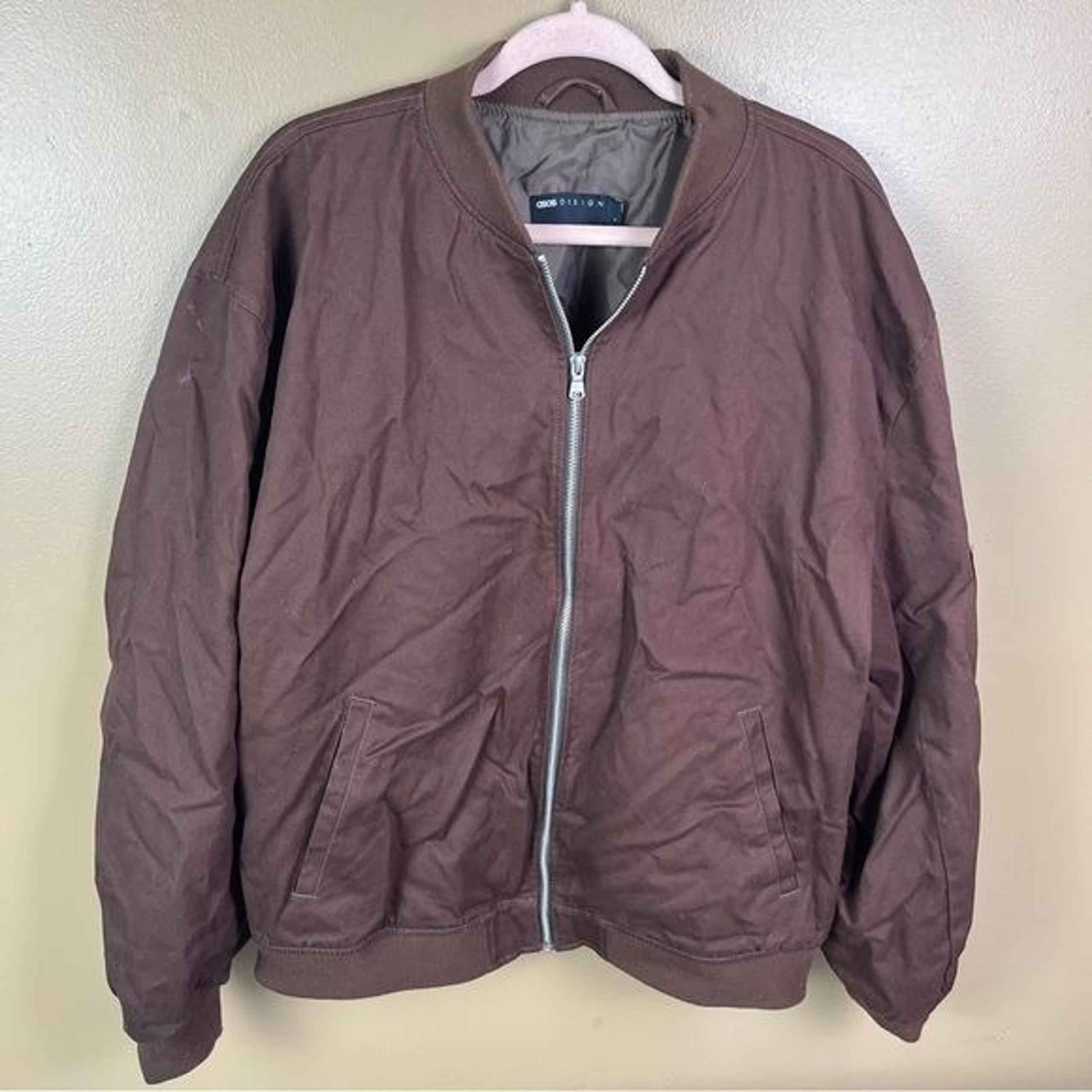 ASOS Design Brown Bomber Coat Men's Large