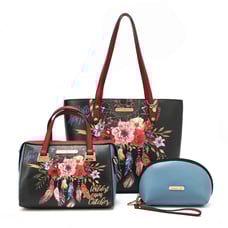 Nicole Lee BOHEMIAN black 3in1 Shopper Set