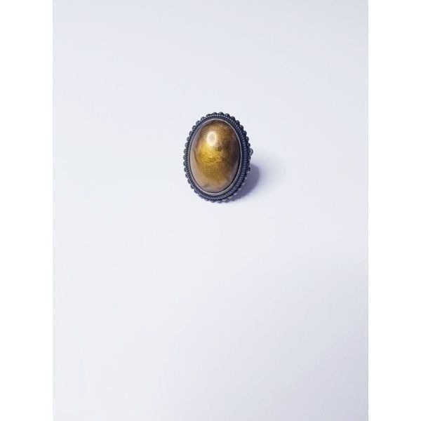 Vintage Tiger's eye gemstone stretch rin