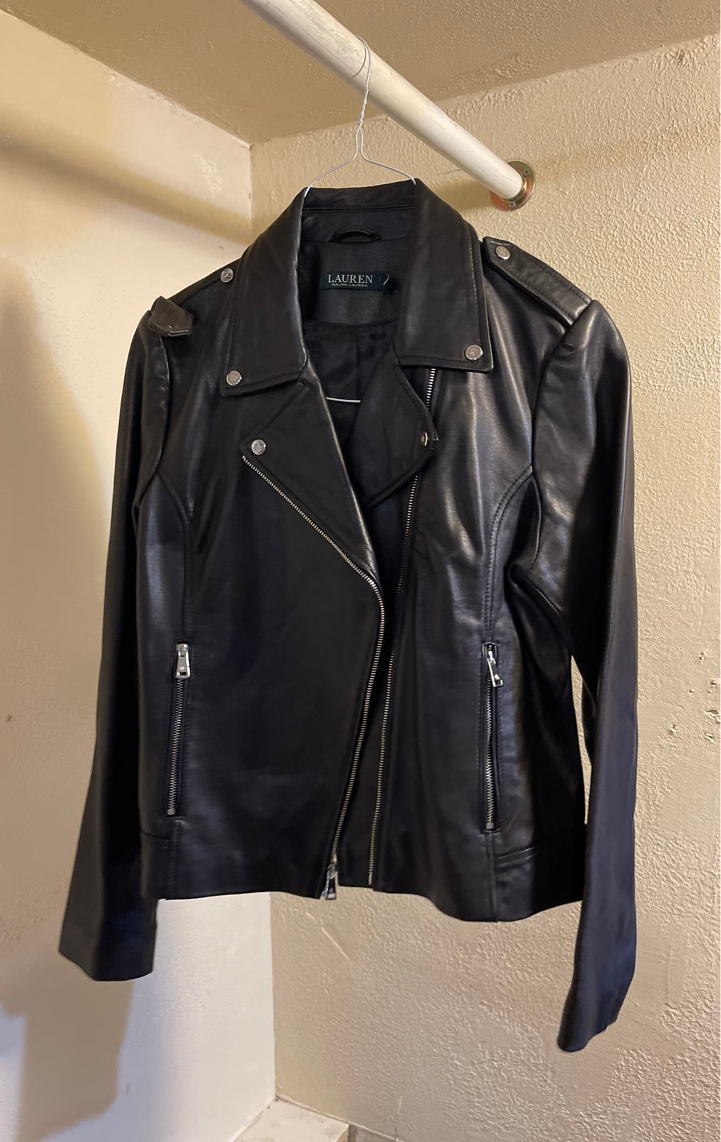 Ralph Lauren Leather Moto Biker Jacket