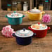 The Pioneer Woman Floral 6.25-inch Assorted Color Casseroles with Lid, Set of 4
