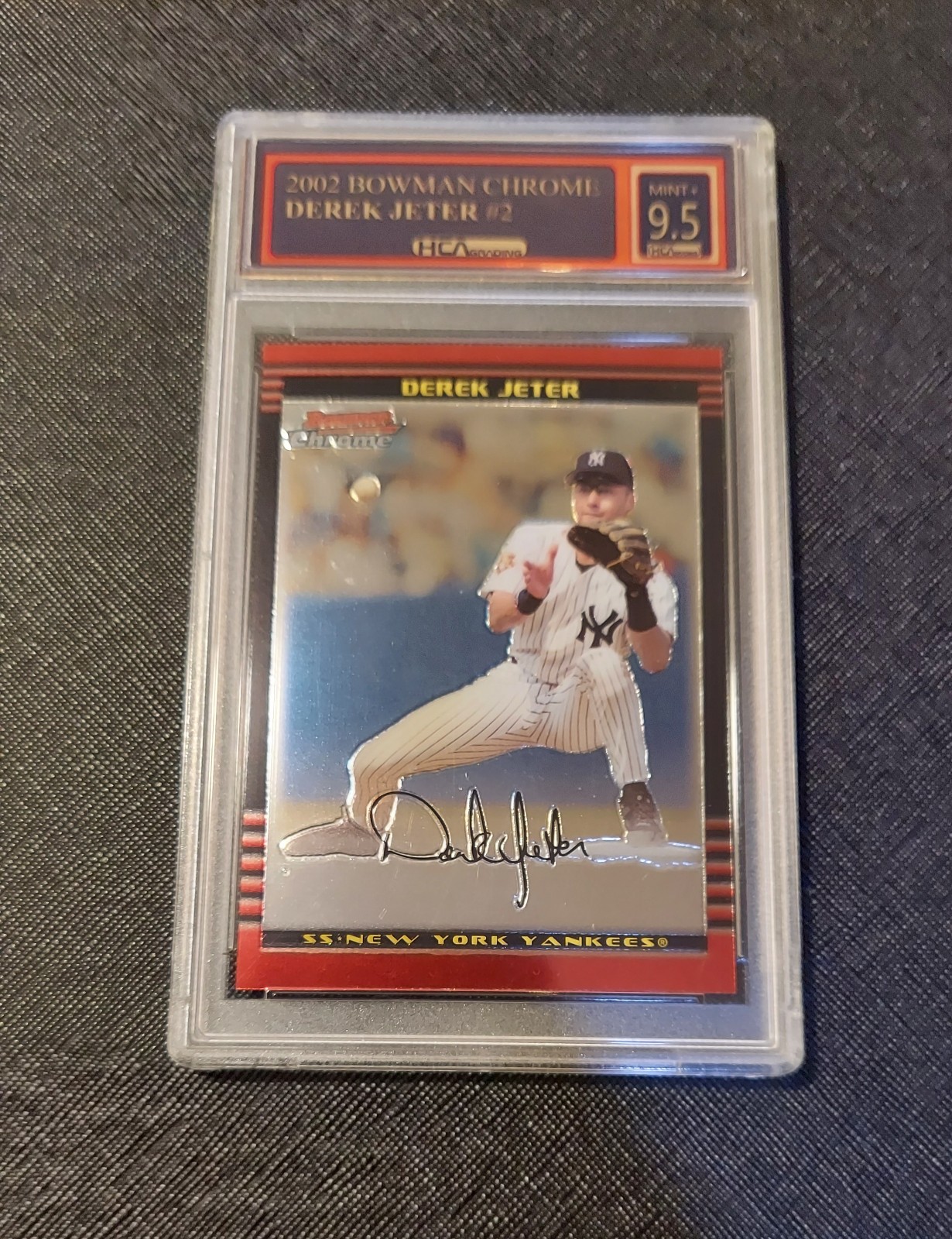 2002 Bowman Chrome Derek Jeter Grade 9.5