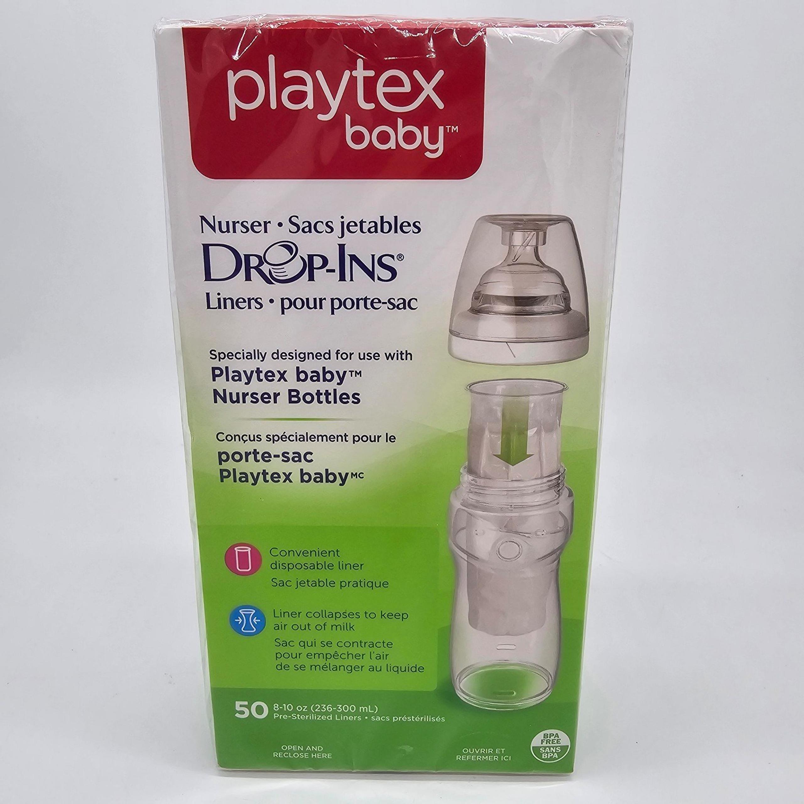 Playtex Nurser System Drop-ins Pre-sterilized Disposable Liners 8-10 Oz 50 Count