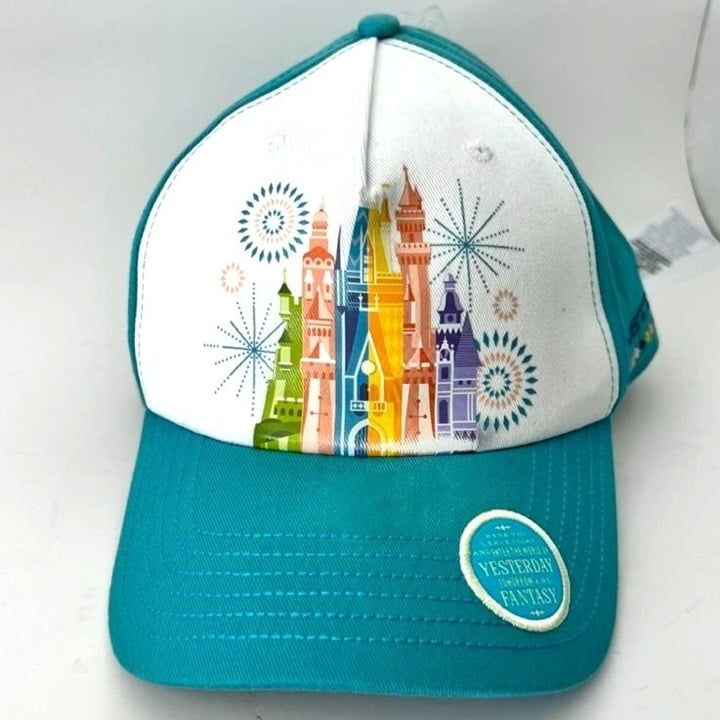 Disneyland Castles Baseball Cap Walt Disney Aqua Blue Disney Hat