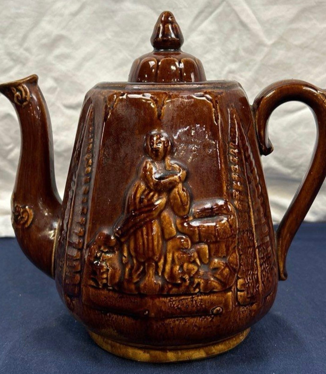 Gorgeous Antique Harker Pottery 'Rebecca at the Well' Teapot