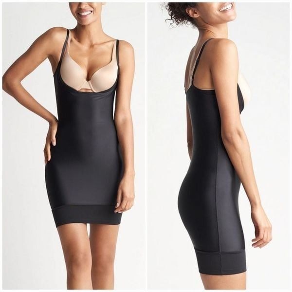 Yummie Tummie Wear You Own Bra Bustless Zoned Shaping Smoothing Slip In Black S