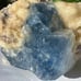 RARE Blue Celestite Yellow Calcite Crystal Cluster Afghanistan UV Celestine Gem