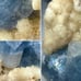 RARE Blue Celestite Yellow Calcite Crystal Cluster Afghanistan UV Celestine Gem