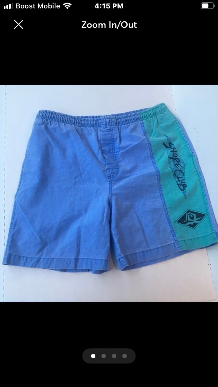 Vintage shore club mens shorts cotton large