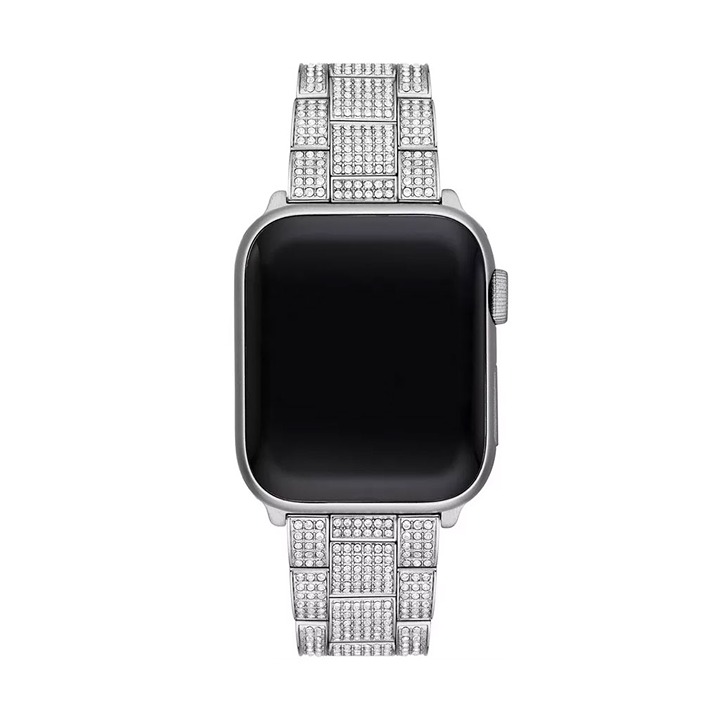 MICHAEL KORS Pavé Silver-Tone Strap For Apple Watch