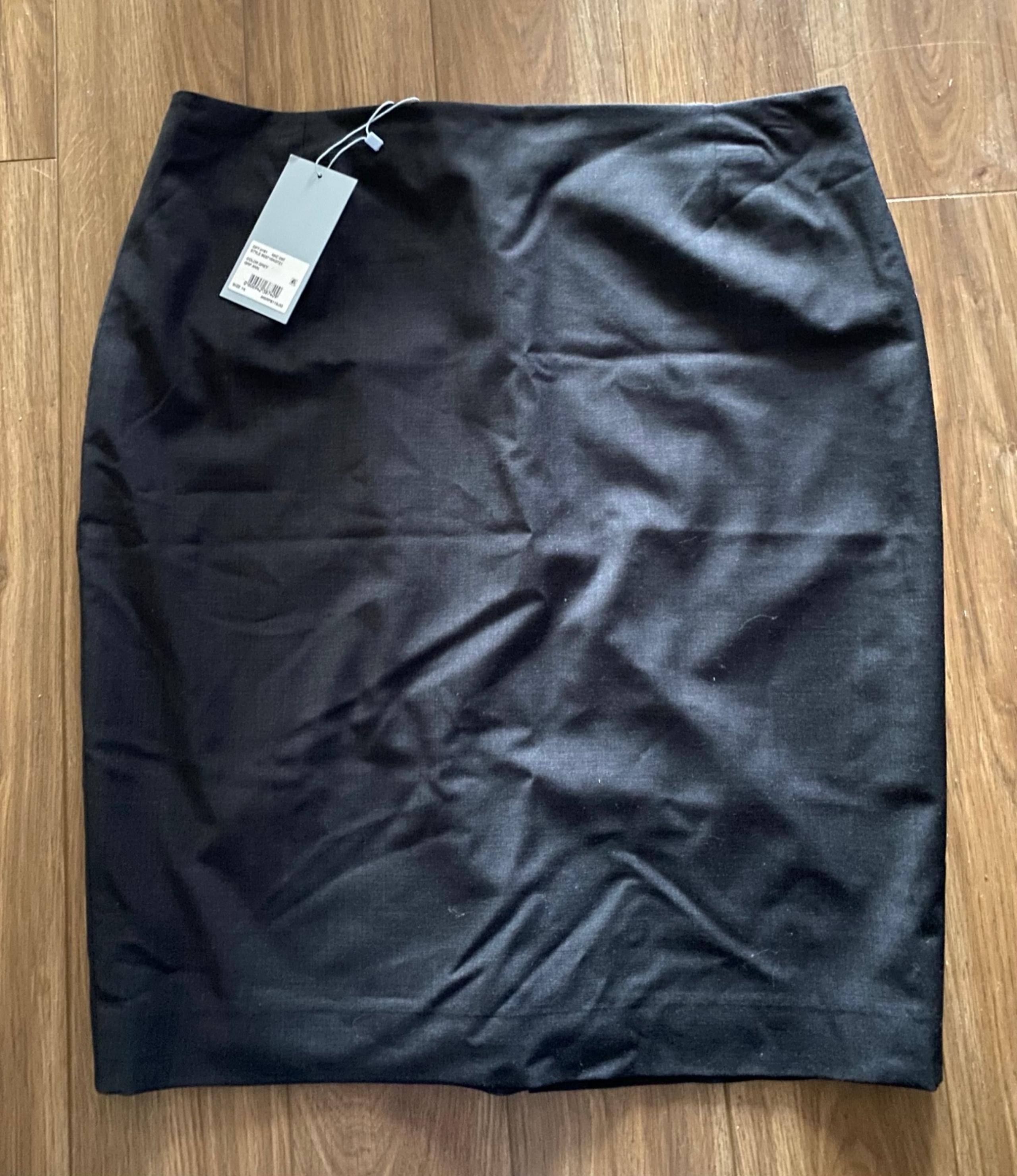 NWT Antonio Melani Women’s Grey Wool Pencil Skirt Style 90371 Size 14 RN 58909