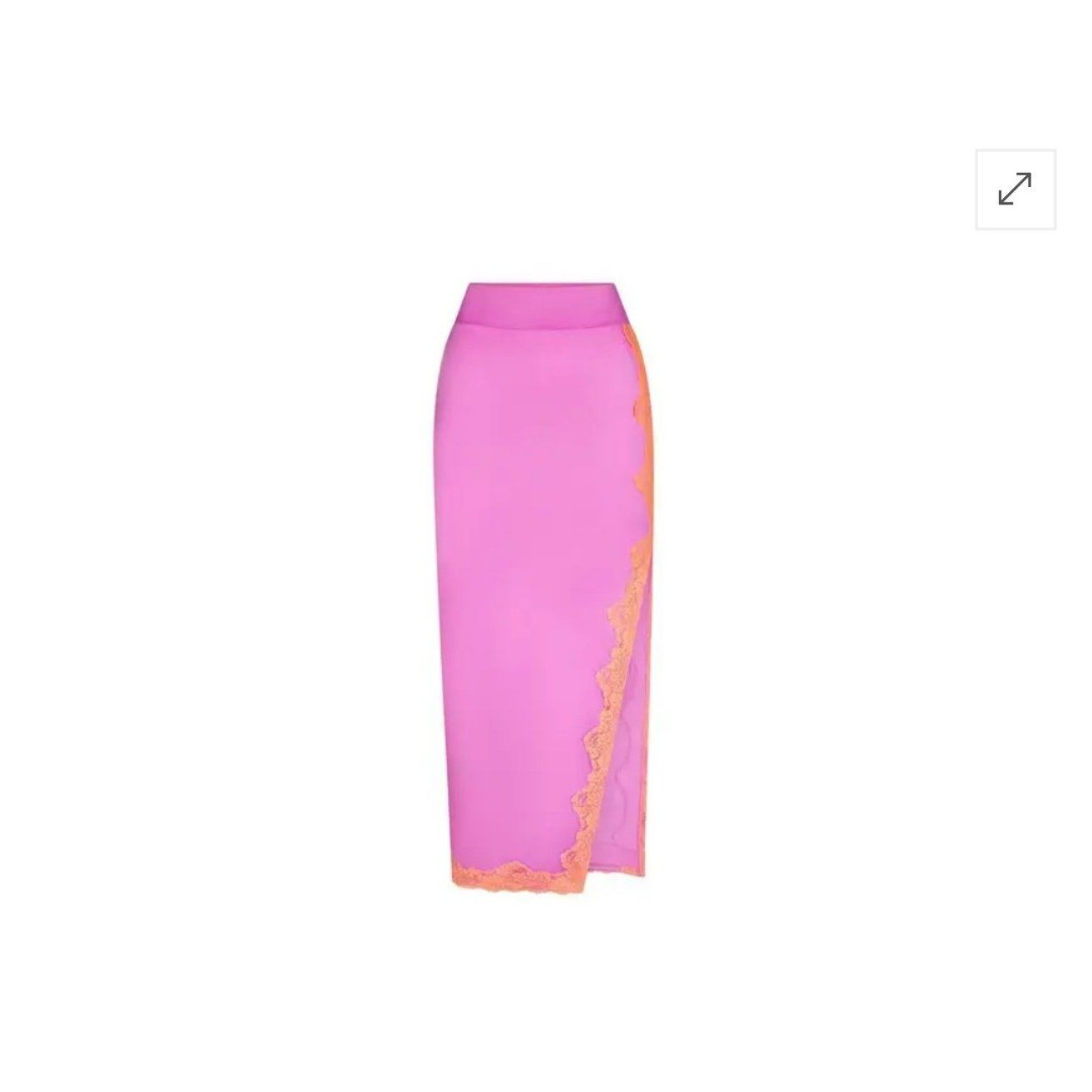 Skims lace swim Skirt neon orchid M