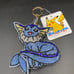 Pokémon Center Vaporeon Rhinestone Keychain Charm Bejeweled NWT