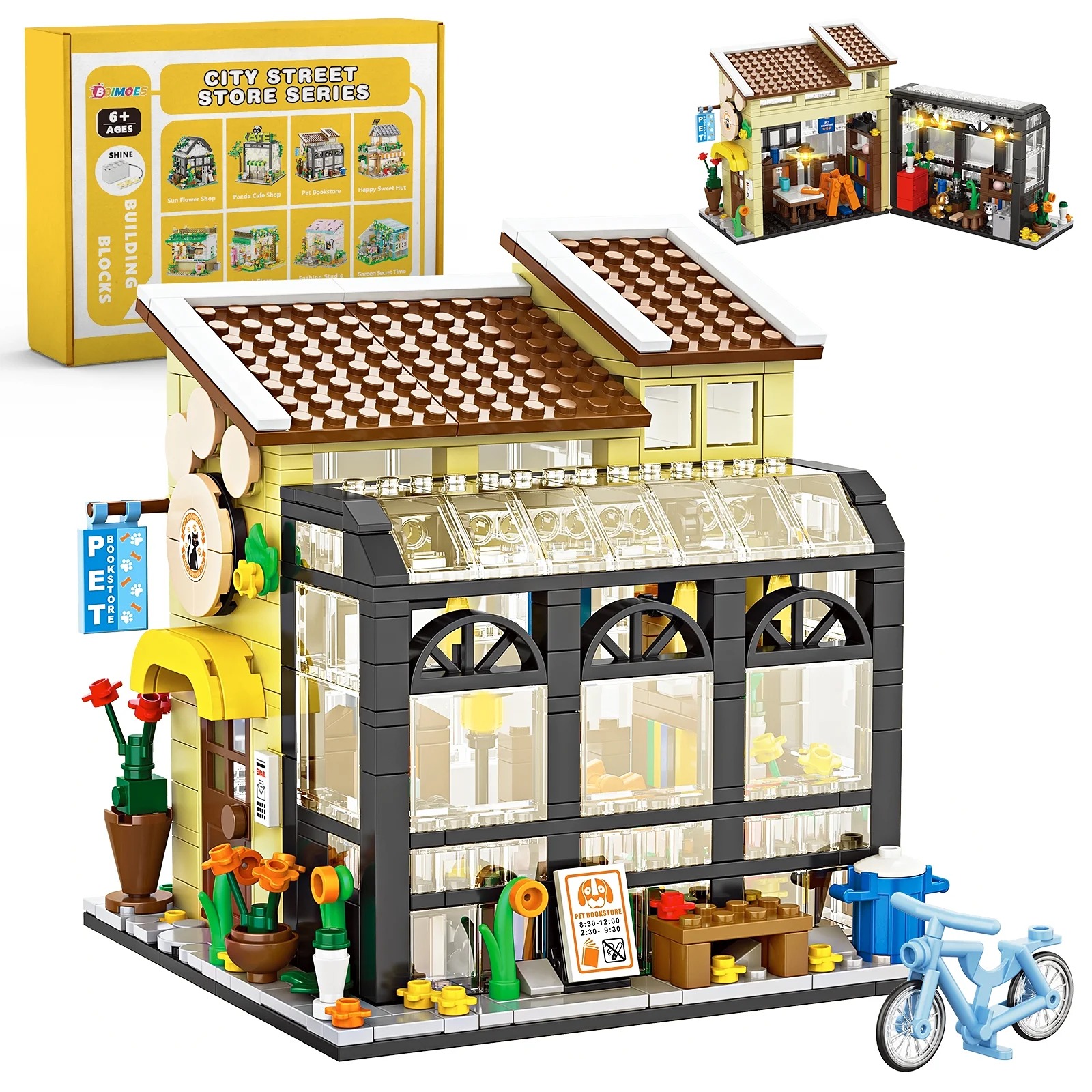 Flower House Building Set, Friends House Building Block Set, Building Toy for Bo