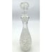 Vtg West German Lead Crystal Clear Hand Cut 15 Liquor Decanter Block Thumbprint
